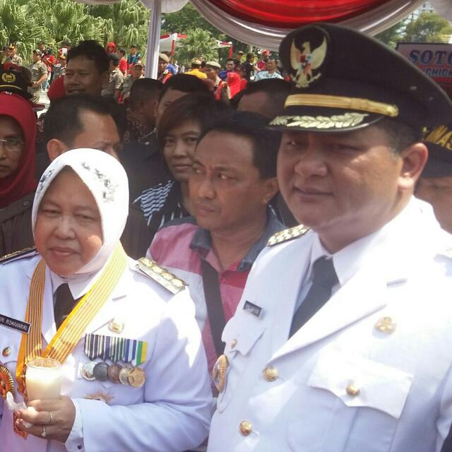 Risma dan Winu Walikota- Wakil Walikota Surabaya